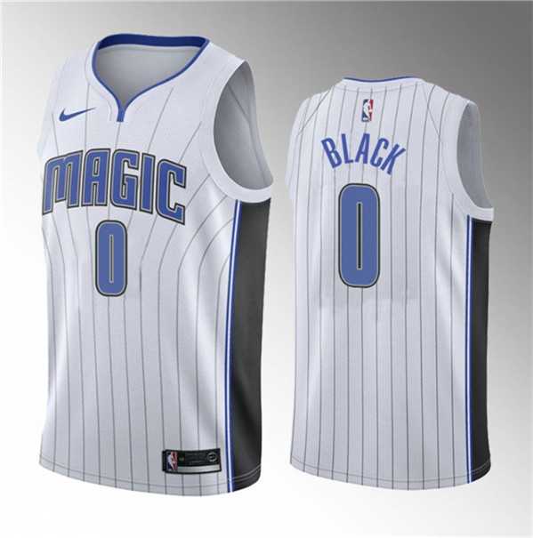 Mens Orlando Magic #0 Anthony Black White 2022-23 Association Edition Stitched Basketball Jersey